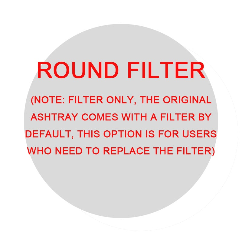 Round replacement filter for smoke removal air purifier ashtray by Shopi Vella