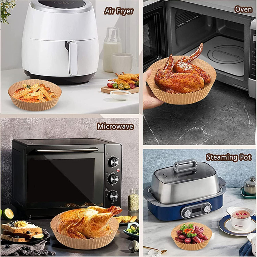 Shopi Vella round oil absorbing baking paper used in air fryer oven microwave and steaming pot for cooking and serving food