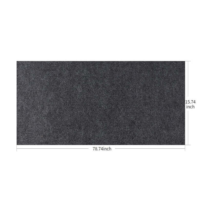 Shopi Vella large self-adhesive cat scratch board in dark gray with measurements shown