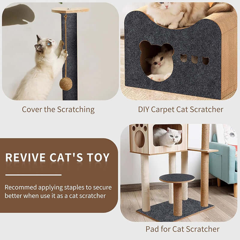 Shopi Vella self-adhesive cat scratch board used in various cat scratchers and toys
