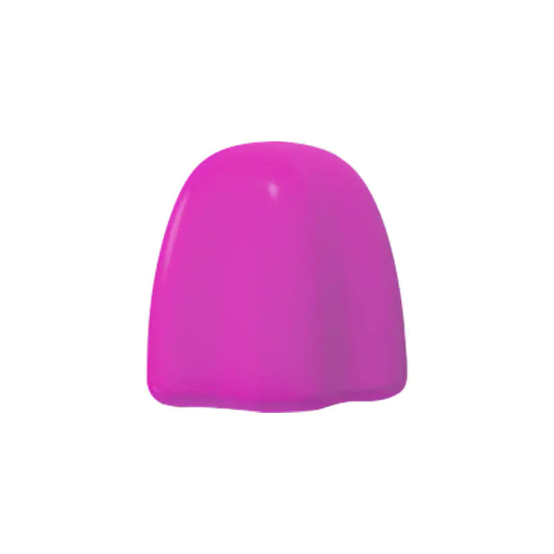 Bright pink self-sealing toothpaste cap with smooth rounded design for easy use