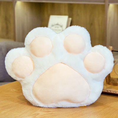 Shopi Vella semi surrounded cushion office chair in white and beige shaped like a soft paw for home storage