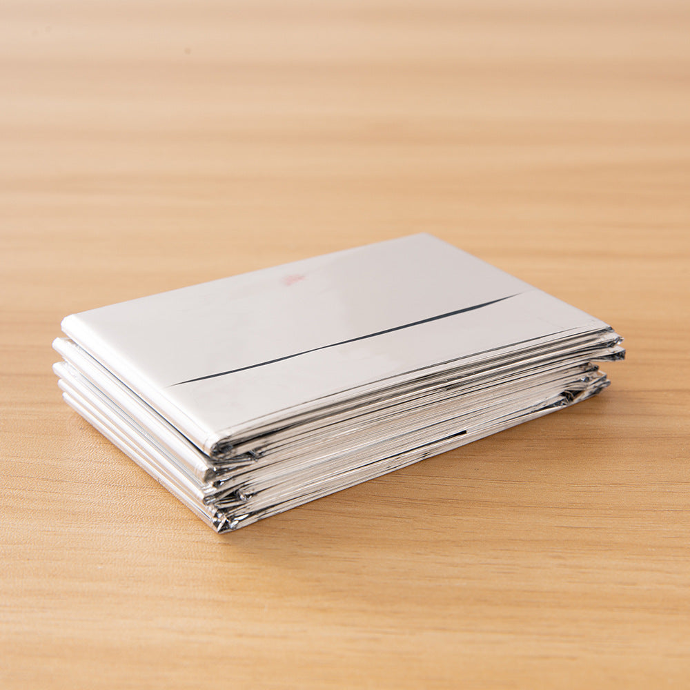 Shopi Vella folded portable survival blanket outdoor with reflective silver material for emergency use