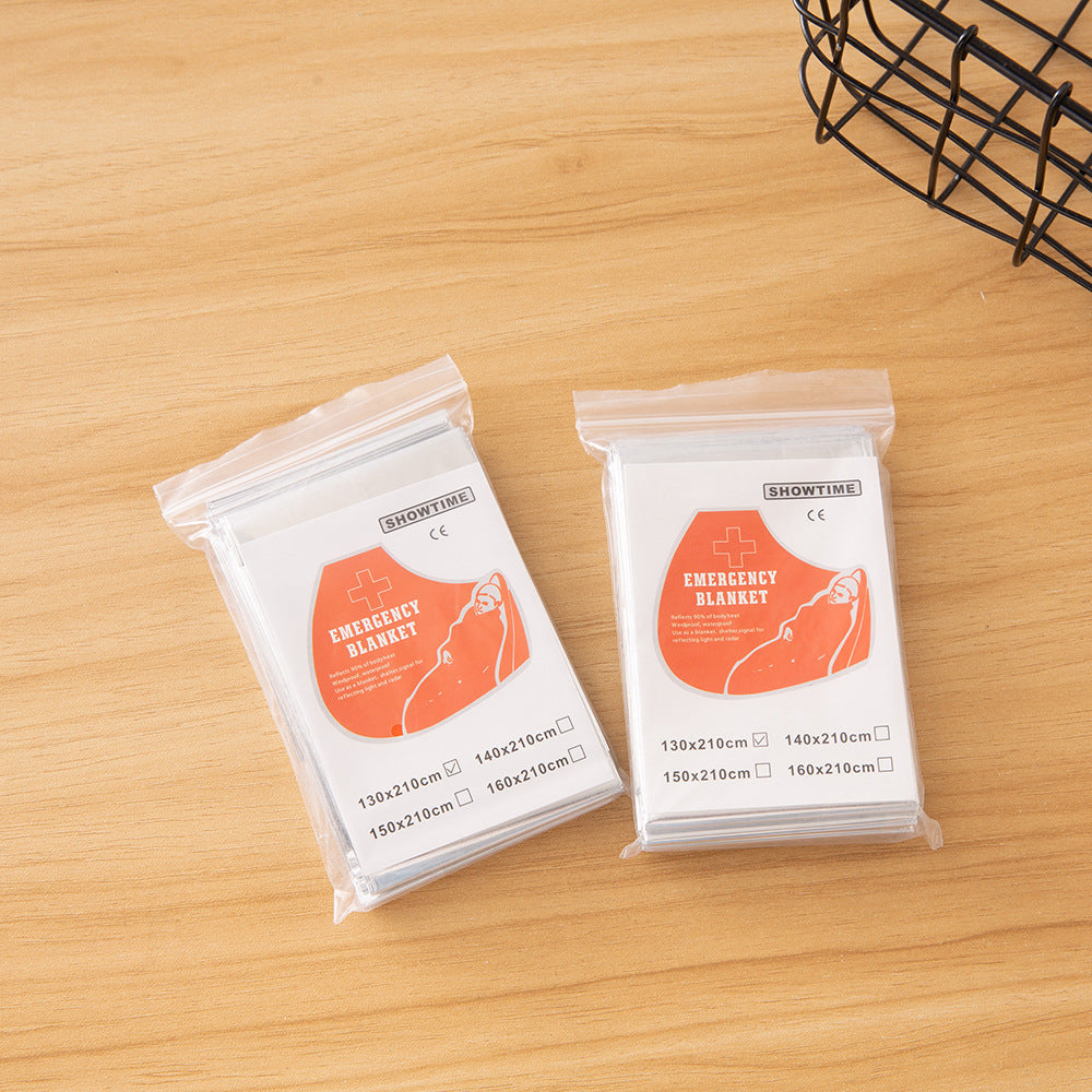 Shopi Vella portable survival blanket outdoor emergency blankets in compact plastic packaging