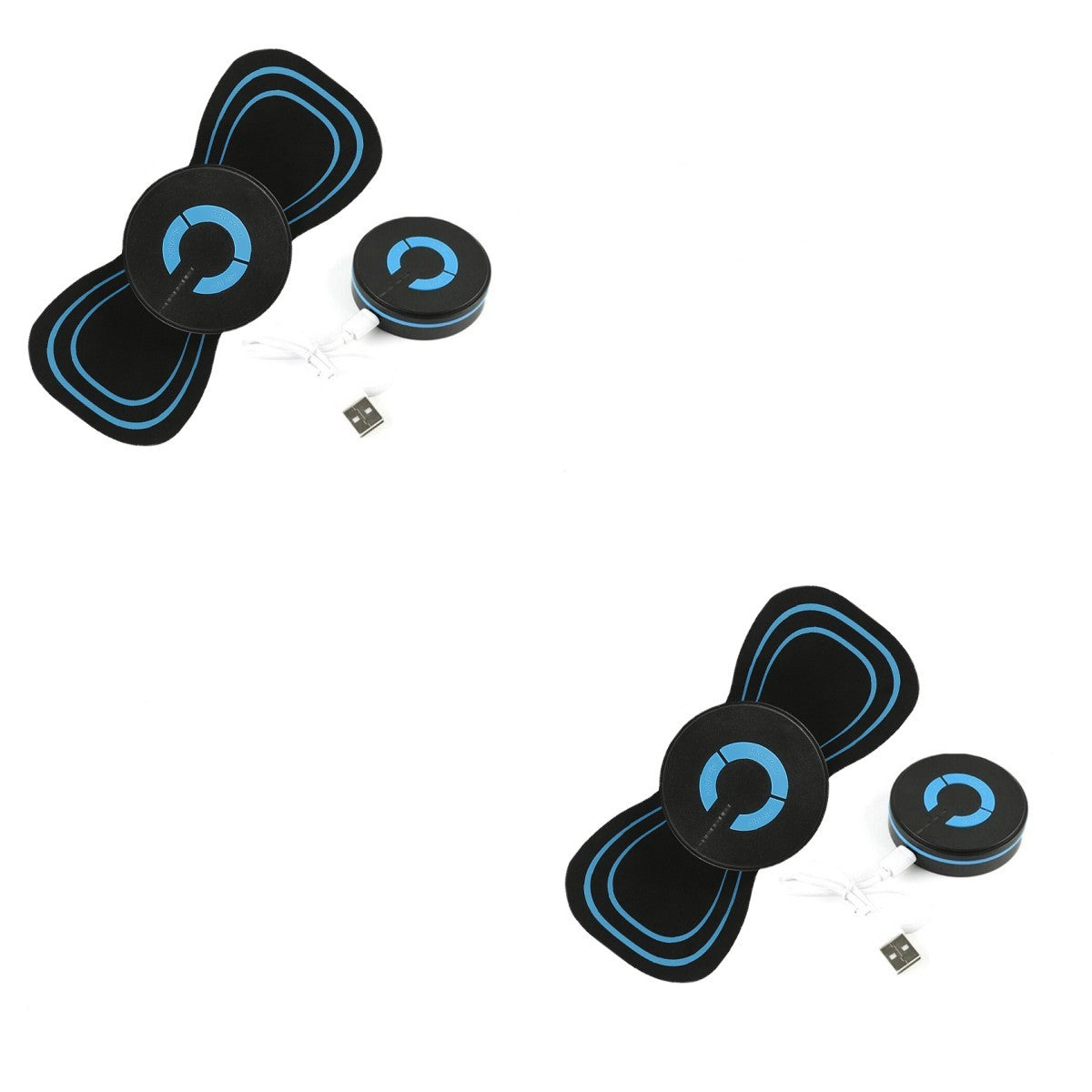 Shopi Vella smart cervical spine massager with USB charging and flexible black and blue design