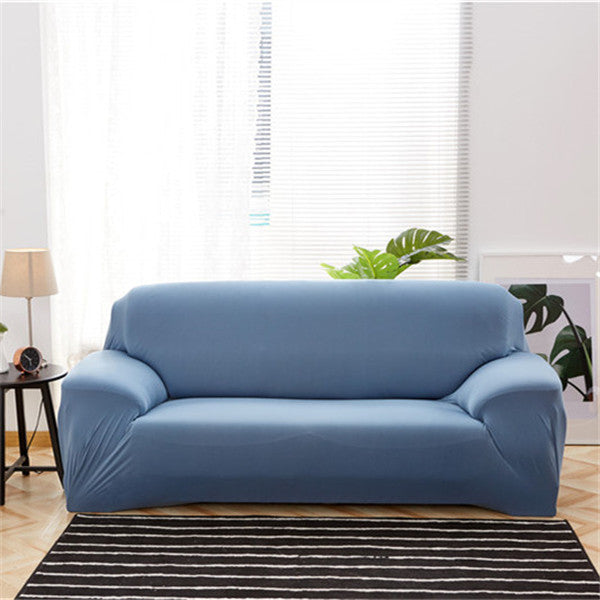 Shopi Vella blue sofa protector cover for pets fitting a two-seat couch in modern living room