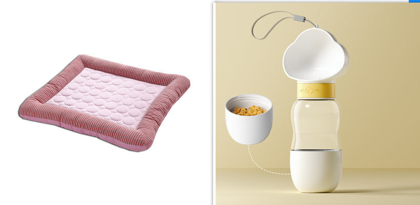 Shopi Vella soft dog cooling blanket for summer in pink with textured border and bubble design