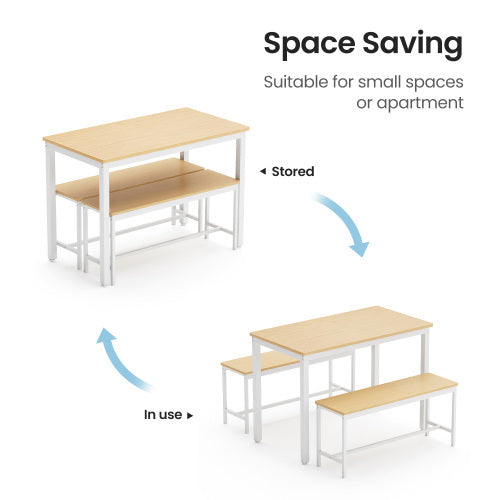 Shopi Vella space-saving kitchen table counter with chairs set for small apartments