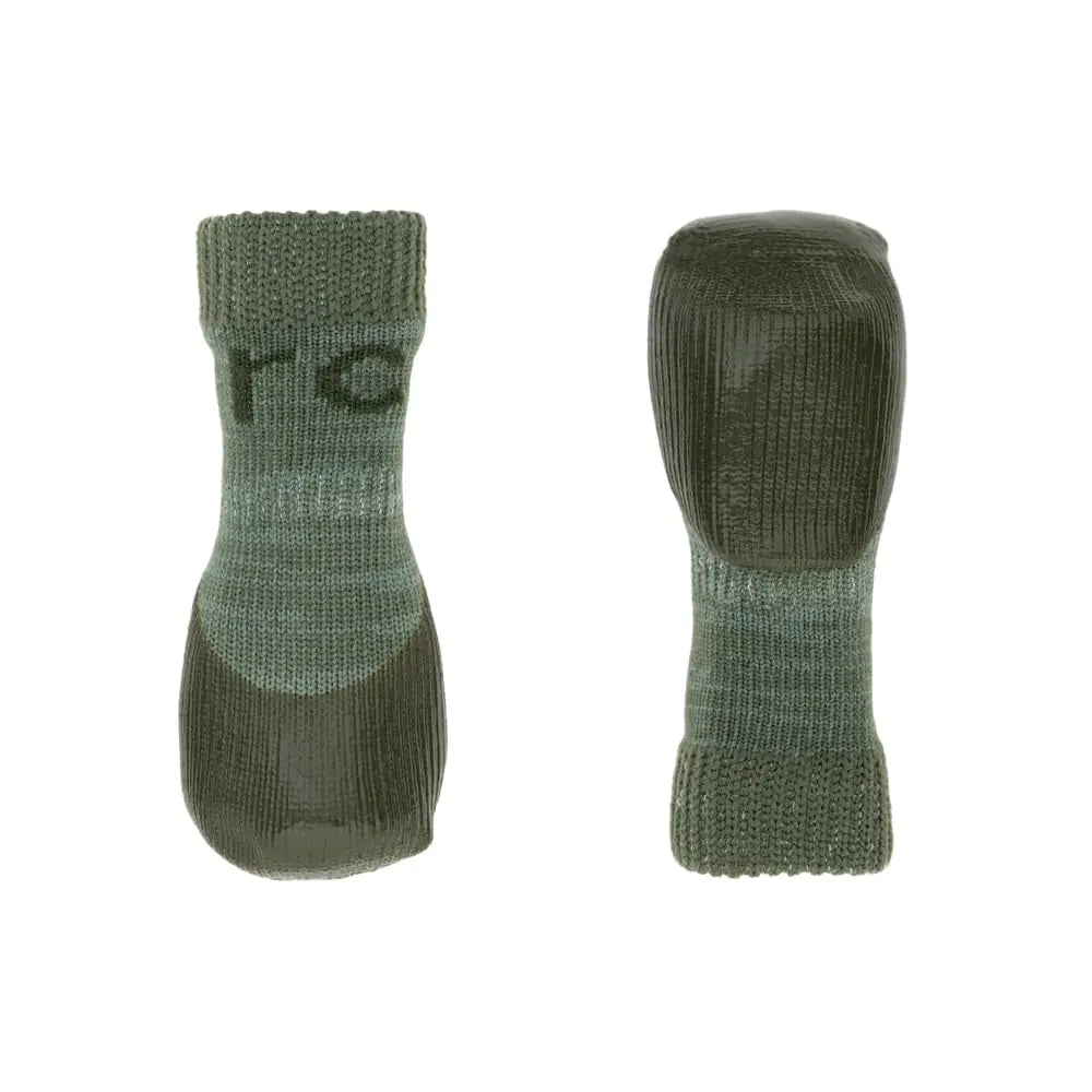 RC Pet Products Sporty PAWks Anti-Slip Stylish Functional Protective Dog Socks | Medium Olive Heather
