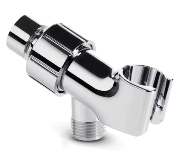 Chrome shower hose holder for stainless steel shower hose with durable metal construction