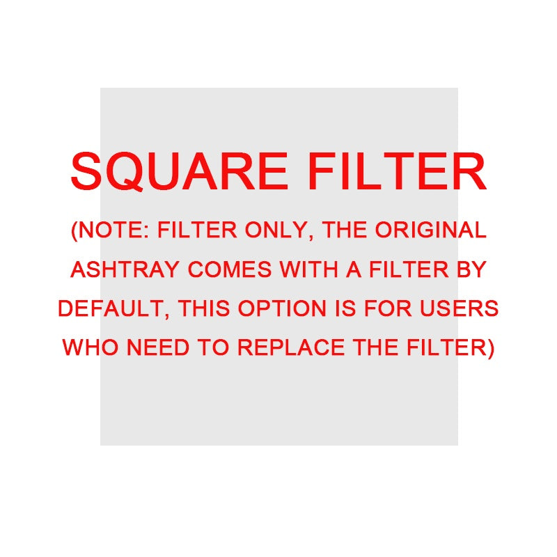 Shopi Vella square filter replacement for smoke removal air purifier ashtray with red text instructions