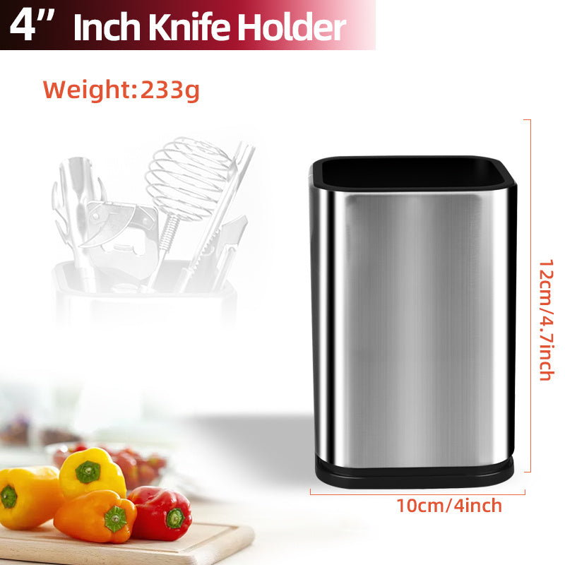 Shopi Vella stainless steel chopping board holder with sleek 4 inch compact design for kitchen knives and accessories
