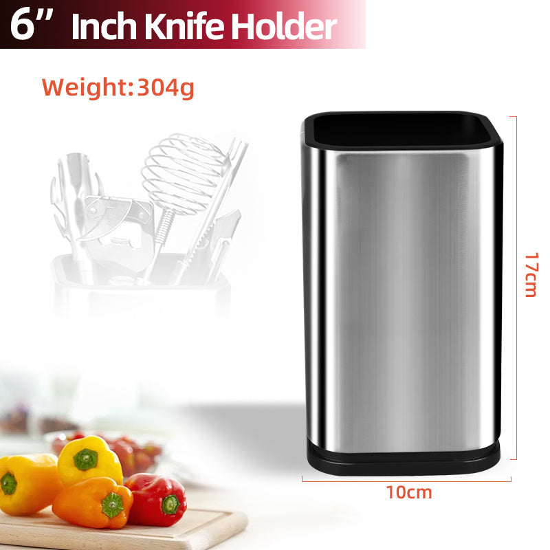 Shopi Vella stainless steel chopping board holder 6 inch with sleek rectangular design and black base