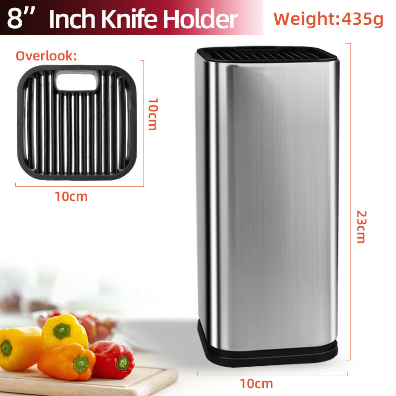 Shopi Vella stainless steel chopping board holder with 8-inch knife storage and compact design