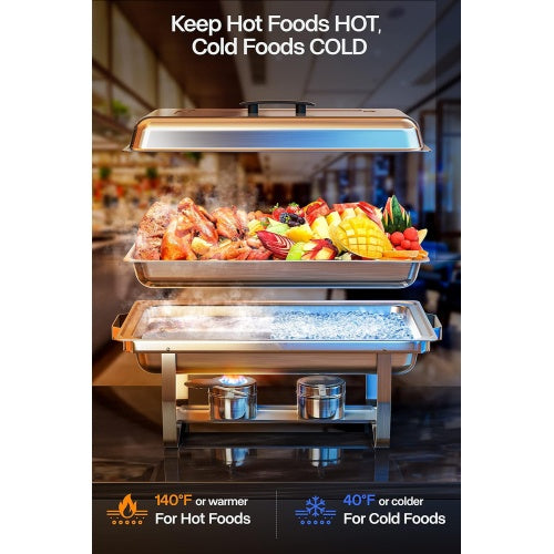 Shopi Vella stainless steel food warmers for home keeping hot foods hot and cold foods cold