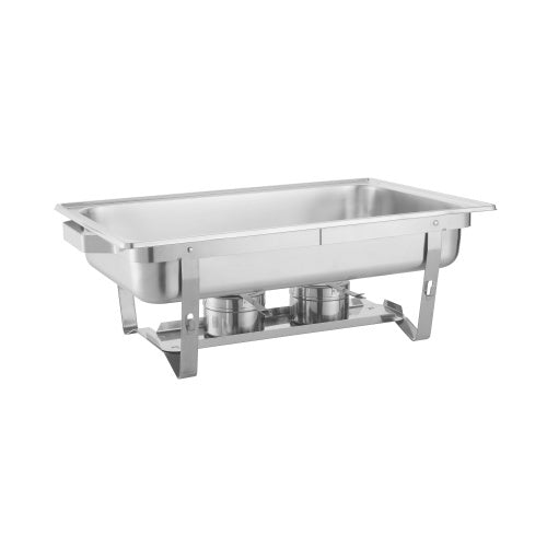 Shopi Vella stainless steel food warmers for home with dual fuel holders and sturdy frame