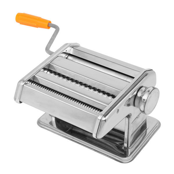 Shopi Vella stainless steel manual laminating machine with orange handle for cooking tools