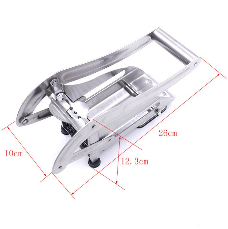 Shopi Vella stainless steel vegetable cutter with ergonomic handles and compact design