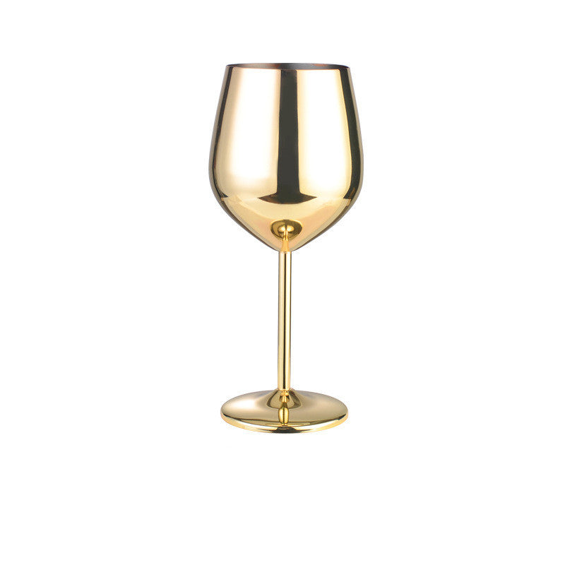 Shopi Vella gold stainless steel wine glass with sleek modern design for elegant drinking