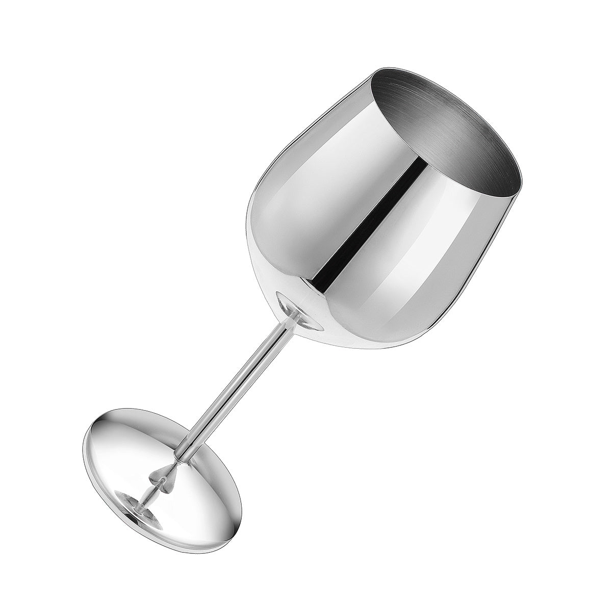 Shopi Vella stainless steel wine glass with sleek polished finish and modern design