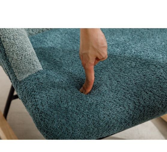 Finger pressing cushion of the stylish lounge chair for home office in soft textured fabric