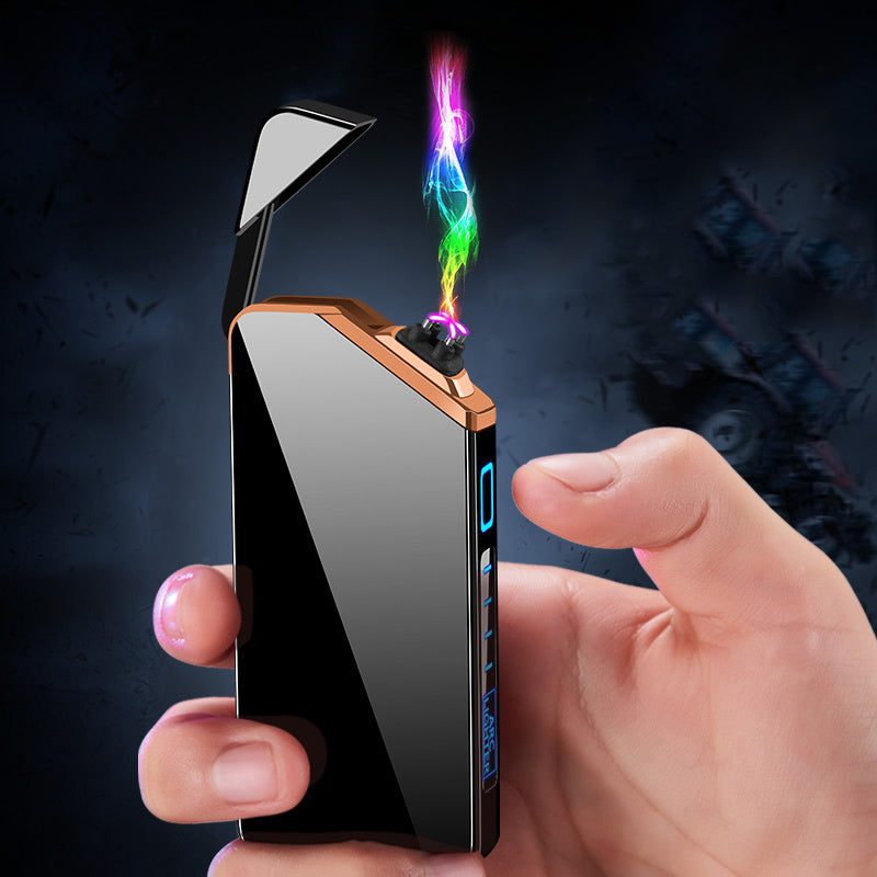 Shopi Vella stylish pocket cigarette lighter with sleek black design and colorful flame for home storage
