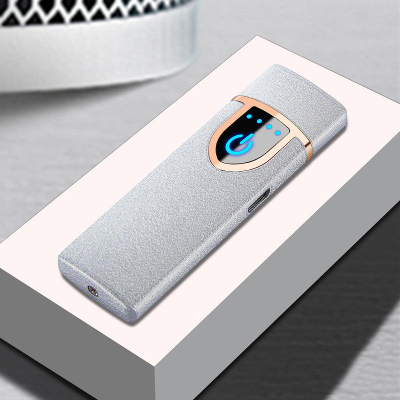 Shopi Vella stylish pocket cigarette lighter in silver with digital LED display and sleek design