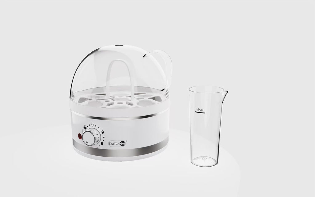 Shopi Vella portable steam appliance for cleaning with clear measuring cup and adjustable dial