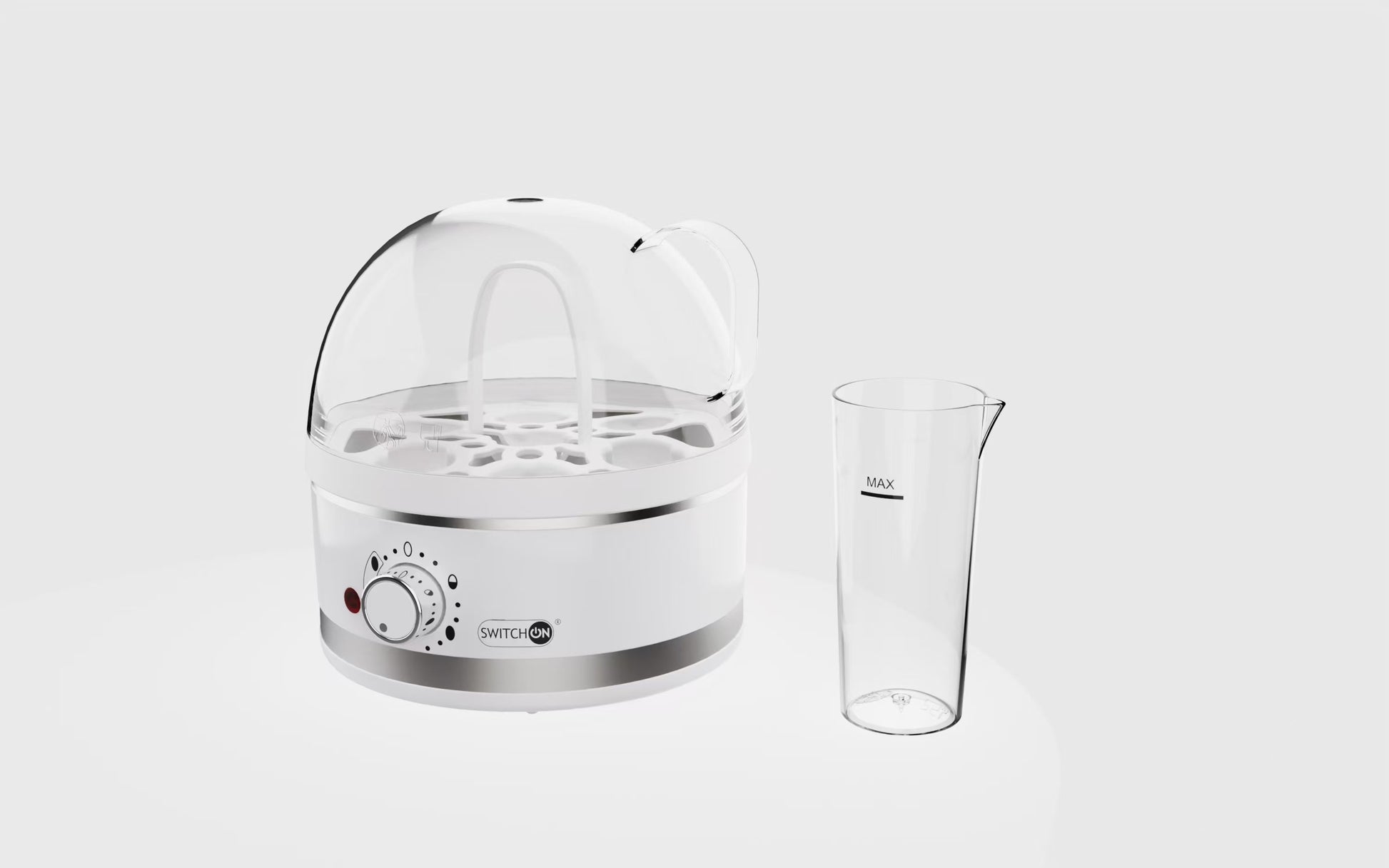 Shopi Vella portable steam appliance for cleaning with clear measuring cup and adjustable dial