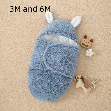 Shopi Vella thick winter baby quilt in blue with cute ears for 3 and 6 month babies