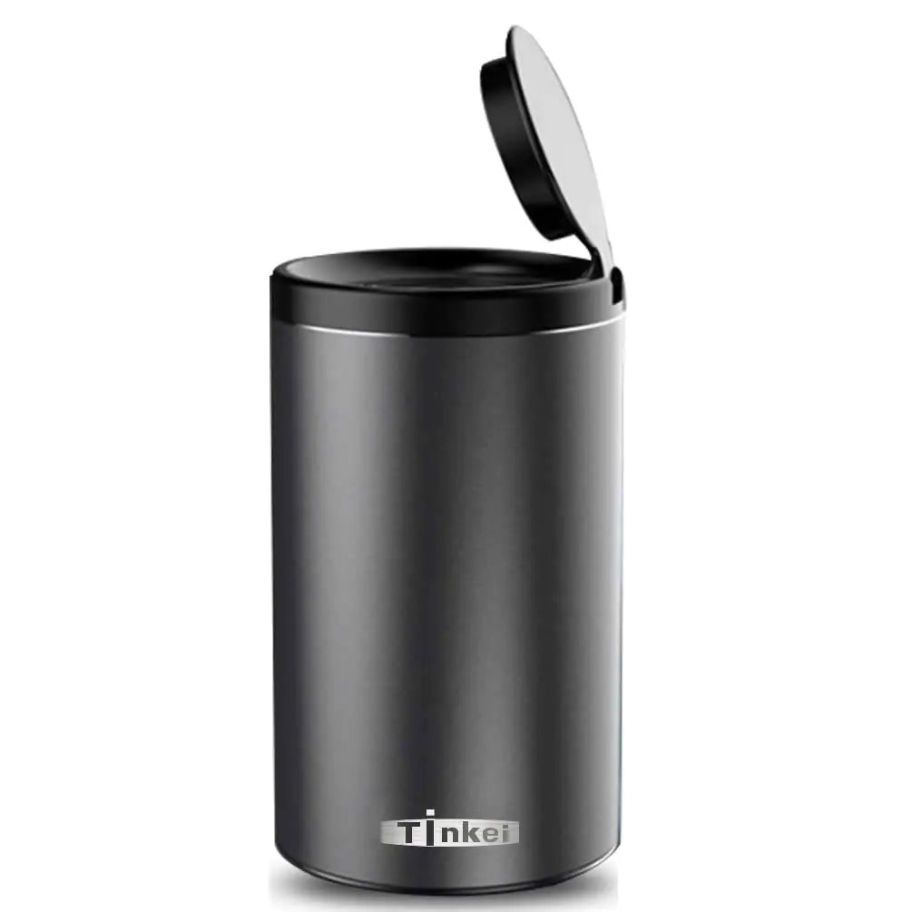 Shopi Vella sleek aluminum wipes dispenser with a flip-top lid in matte black finish