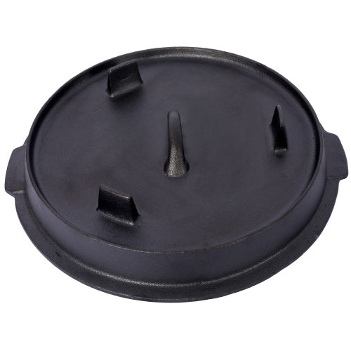 Shopi Vella cast iron lid for outdoor camping deep pot with handle and sturdy design