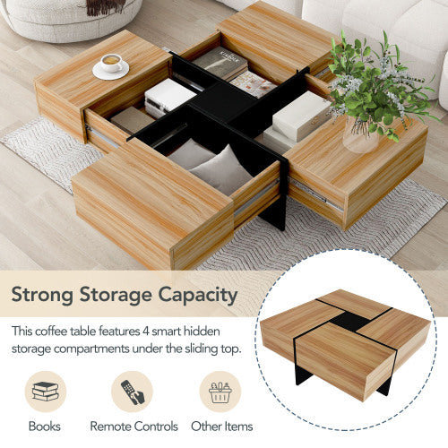 Shopi Vella unique design coffee table with strong storage capacity and four hidden compartments