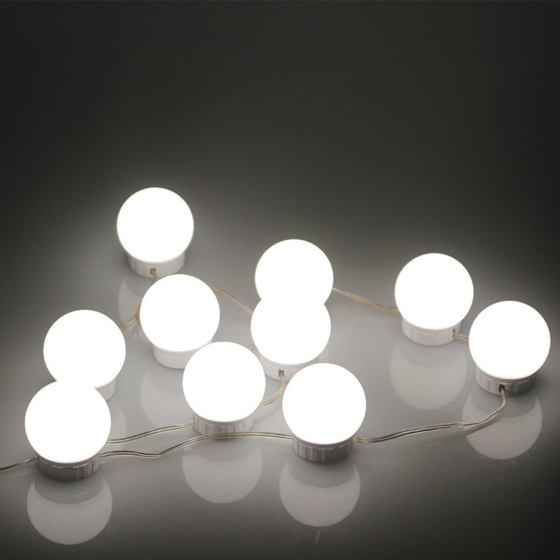 Shopi Vella USB touch LED mirror light with round bright bulbs for home storage lighting