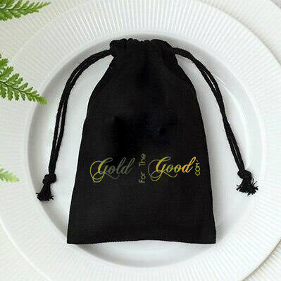 Black velvet jewelry gift bag with drawstring closure for elegant home storage by Shopi Vella