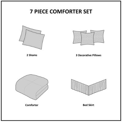 Shopi Vella 7 piece faux suede comforter set including 2 shams 3 decorative pillows comforter and bed skirt