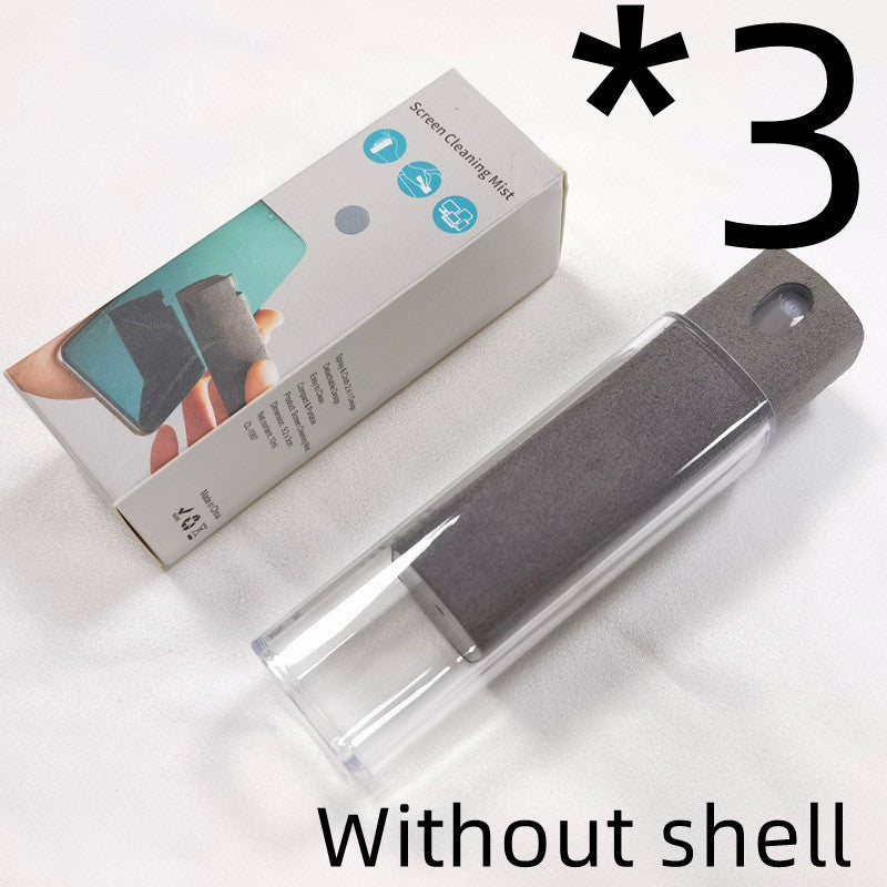 Shopi Vella compact screen cleaner with storage in transparent case for easy mobile device cleaning