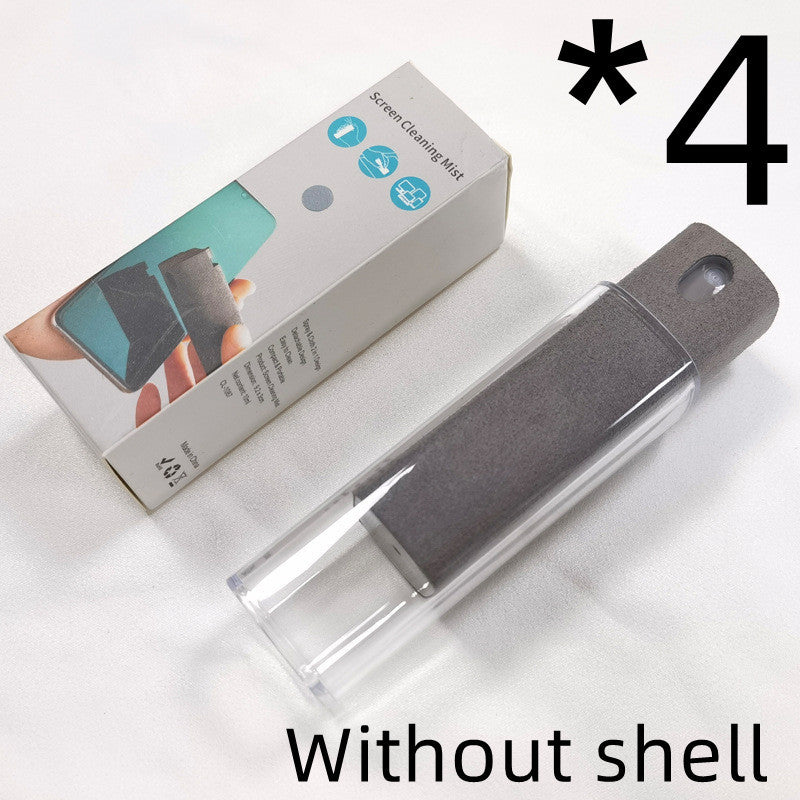 Shopi Vella compact screen cleaner with storage in gray with spray mist bottle and microfiber cloth