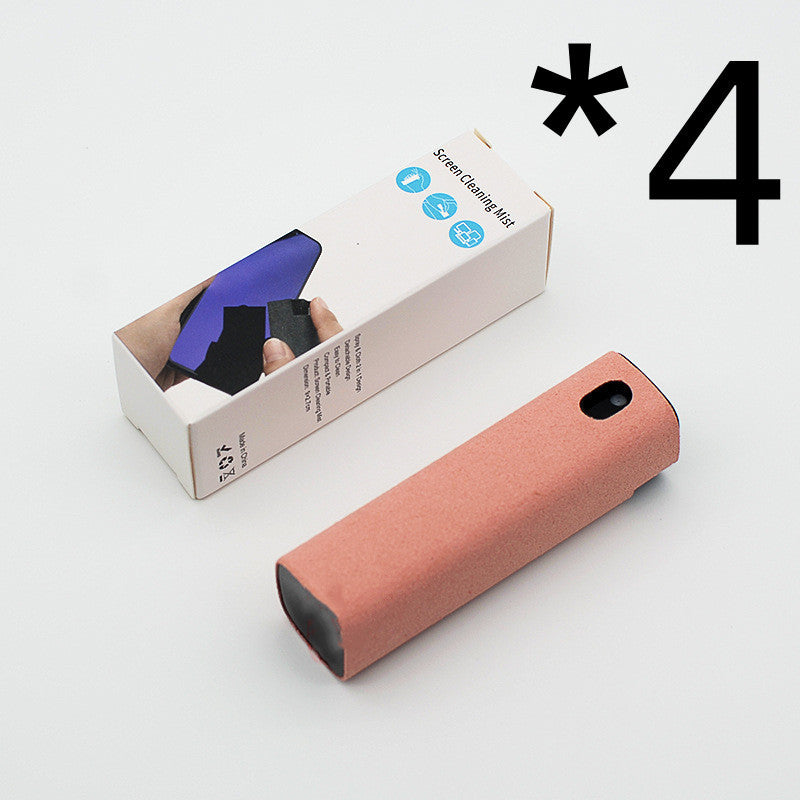 Shopi Vella compact screen cleaner with storage in a pink case next to white packaging box