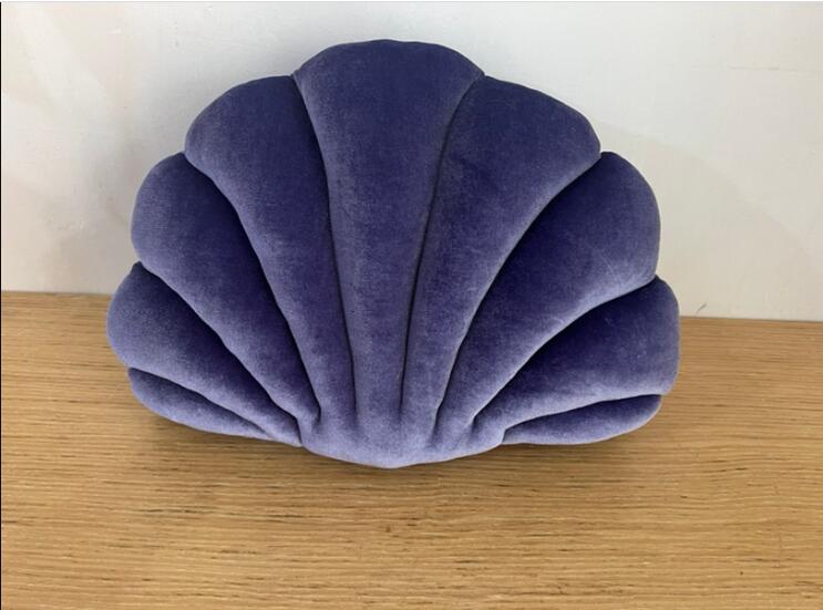 Shopi Vella cute shell nap pillow for kids in soft plush purple pillow case