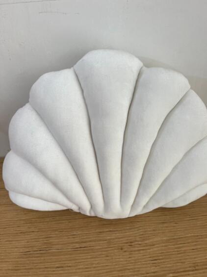 Shopi Vella cute shell nap pillow for kids in soft white fabric for comfortable naps