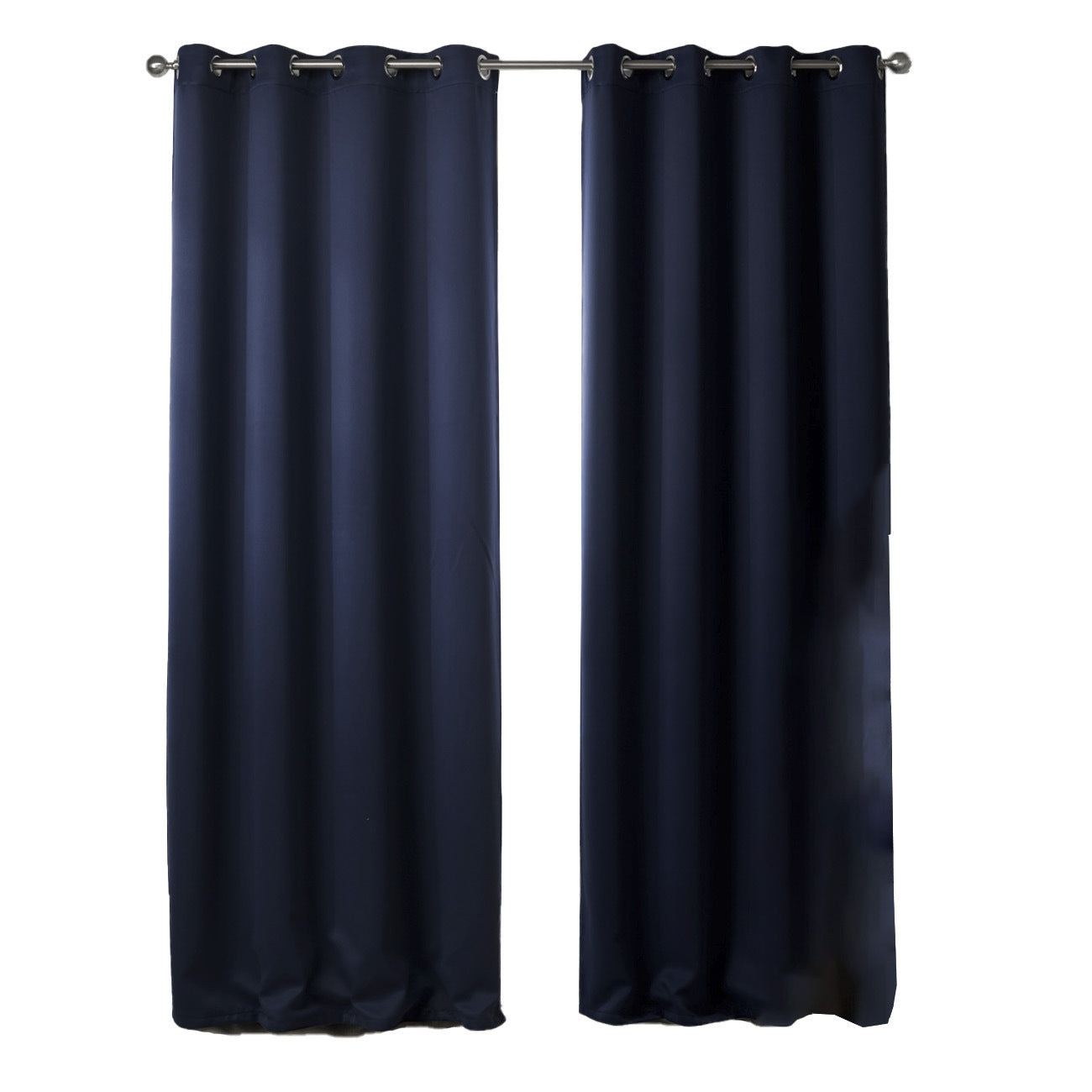 Shopi Vella dark blue blackout curtains with grommet top for light blocking and privacy
