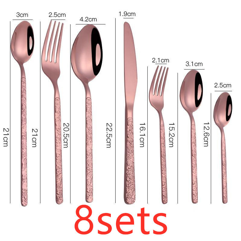 Shopi Vella elegant gold cutlery set for dinner parties with spoons forks and knives in detailed design