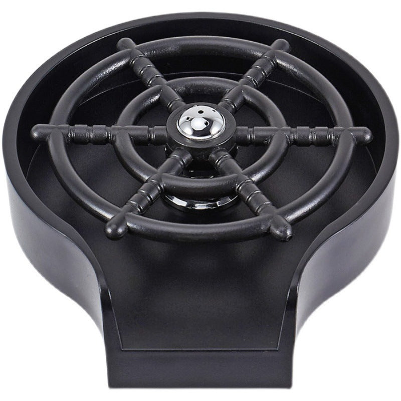 Shopi Vella high pressure cup washer for sink in black for efficient kitchen cleaning