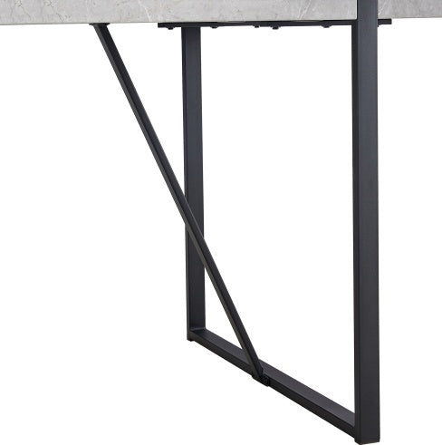 Shopi Vella dining table metal leg detail for home office modern furniture with sleek black finish