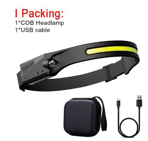 Shopi Vella induction riding headlamp with adjustable strap USB cable and compact carrying case