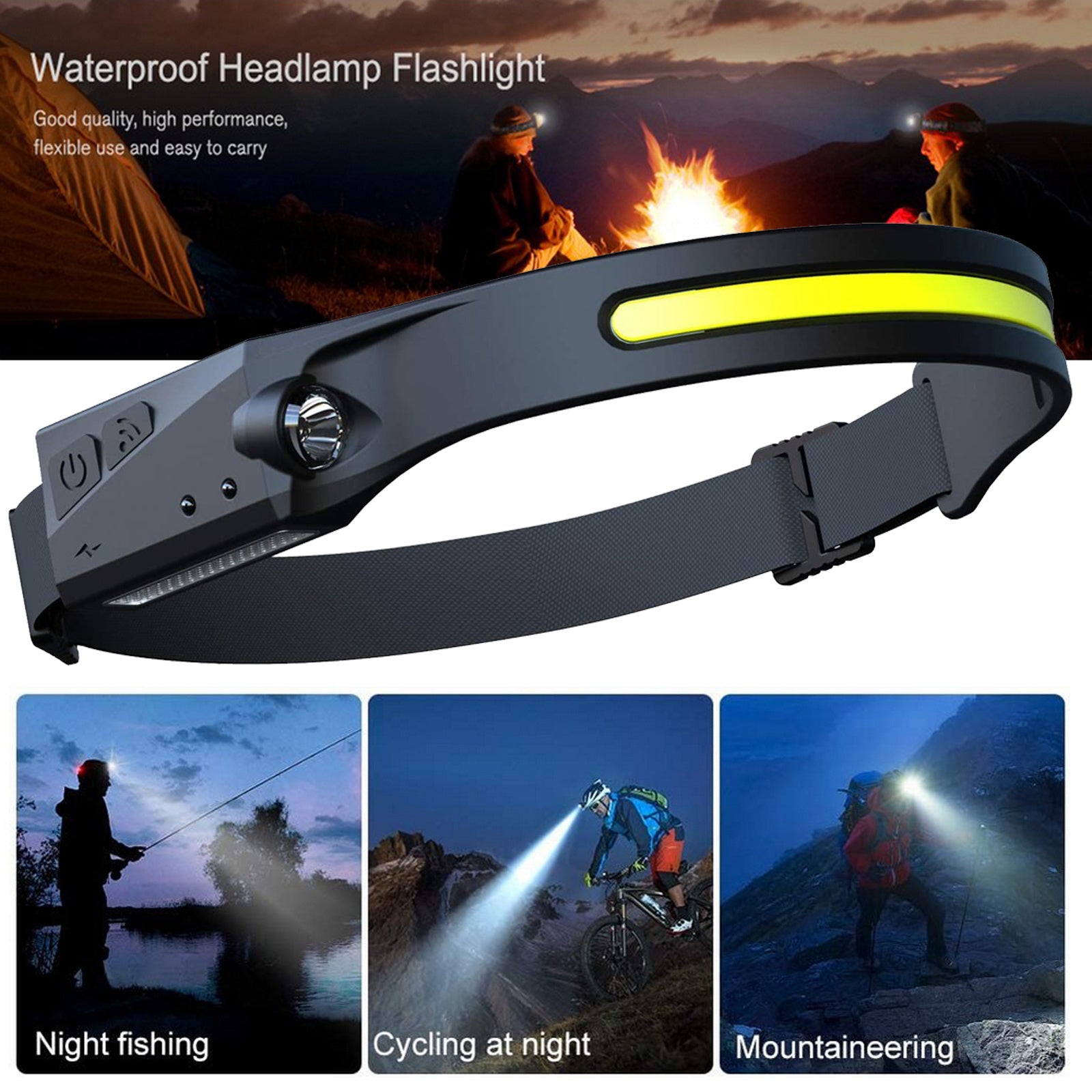 Shopi Vella induction riding headlamp with waterproof design for home storage and outdoor activities