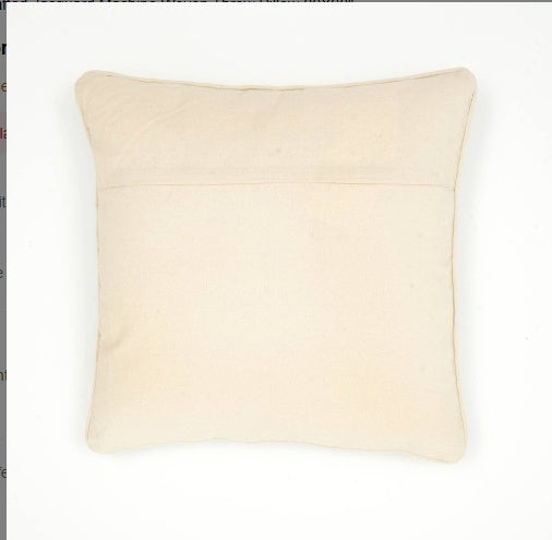 Shopi Vella plain beige jacquard throw pillow 20x20 pillow case with hidden back zipper