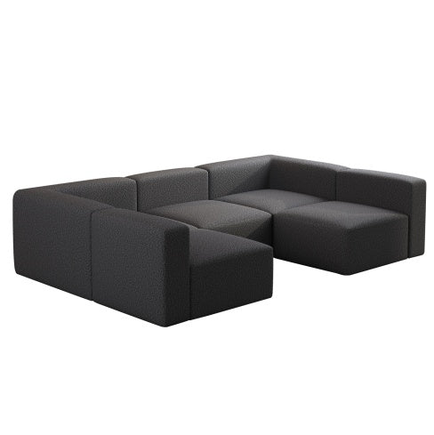 Shopi Vella black modular sectional sleeper sofa with plush cushions and modern design