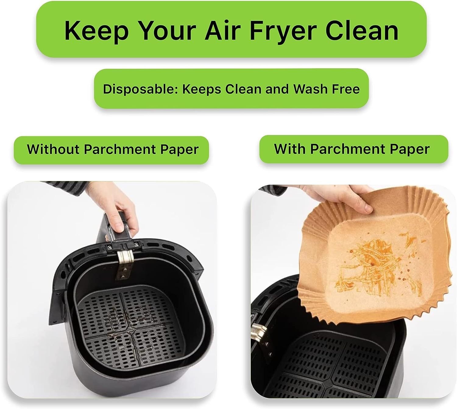Oil absorbing paper tray for baking used in air fryer to keep it clean and washable